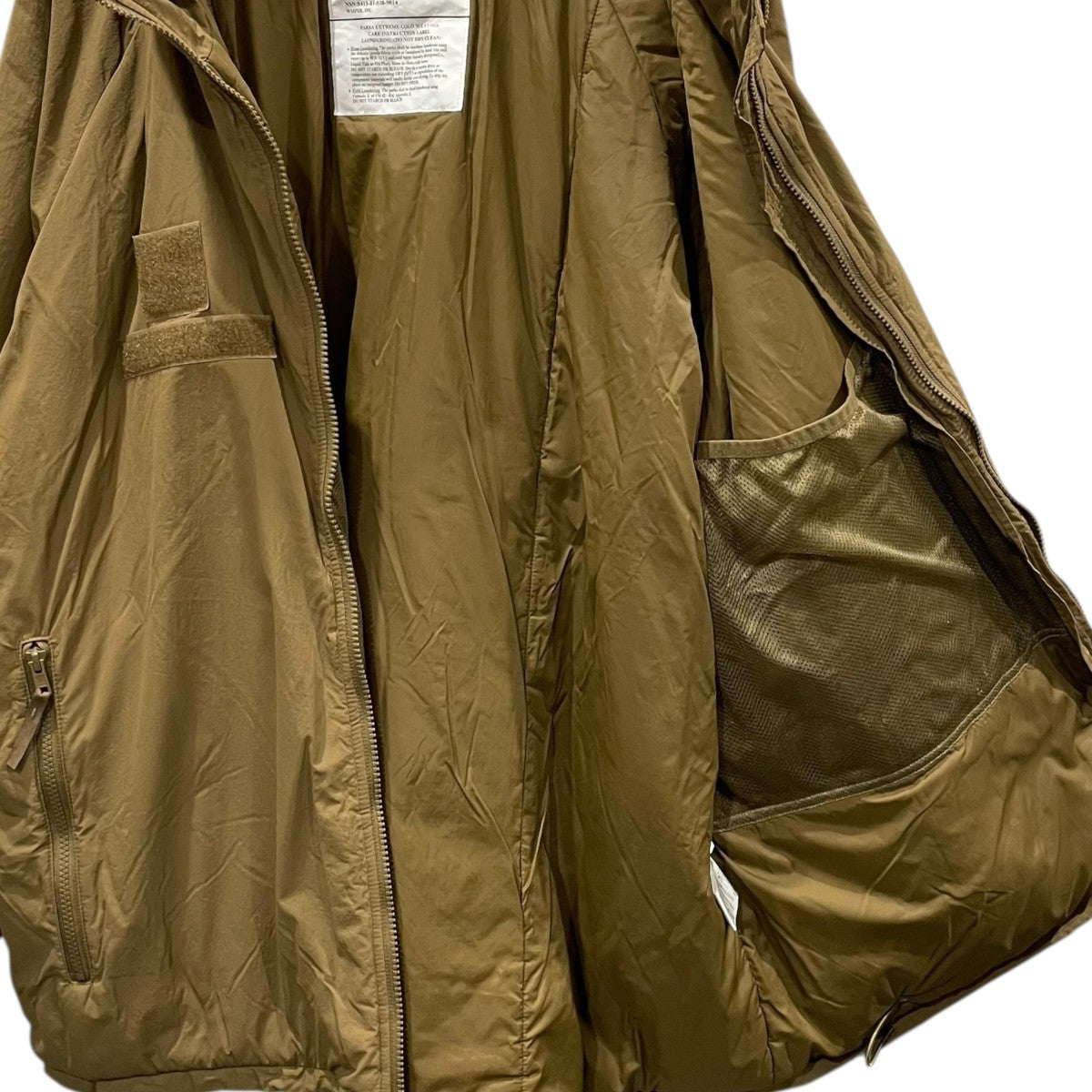 ジップアップ中綿ジャケット 米軍 ECWCS GEN III LEVEL7 PRIMALOFT ジャケット PERTEX UNLIMITED WP1008