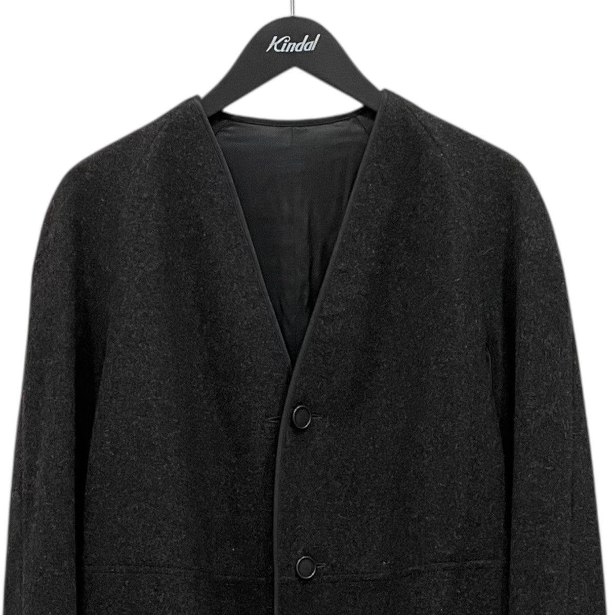 エルメス　ノーカラーコート　アネモネ　サイズ38 HERMES(エルメス) ノーカラーコート グレー サイズ 34｜【公式