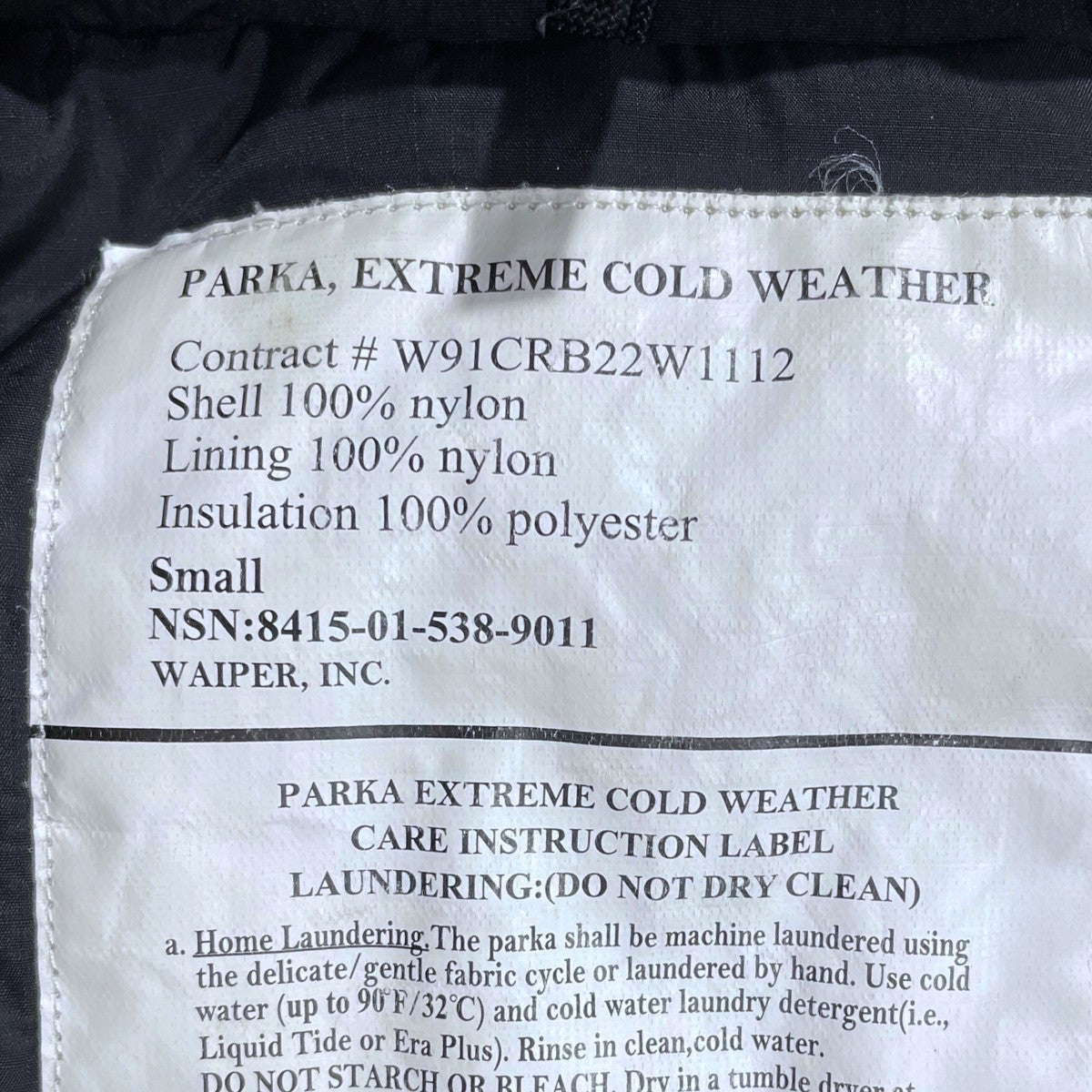 中綿ジャケット ECWCS GEN III LEVEL7 PRIMALOFT ジャケット PERTEX UNLIMITED WP1008