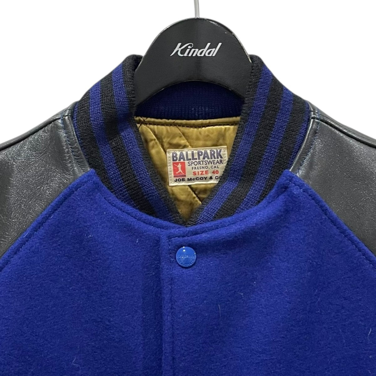 Joe McCOY(ジョーマッコイ) 袖レザースタジャン BALLPARK SPORTSWEAR