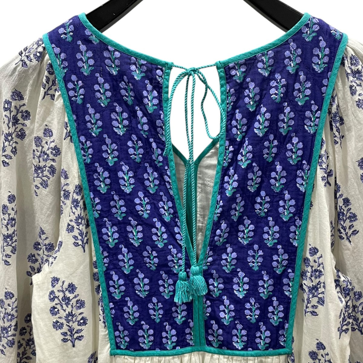 ヌキテパ　コットンボイルエスニックコンビネーションプリントワンピース　サラマリカ neQuittezpas ヌキテパ コットンボイルエスニック