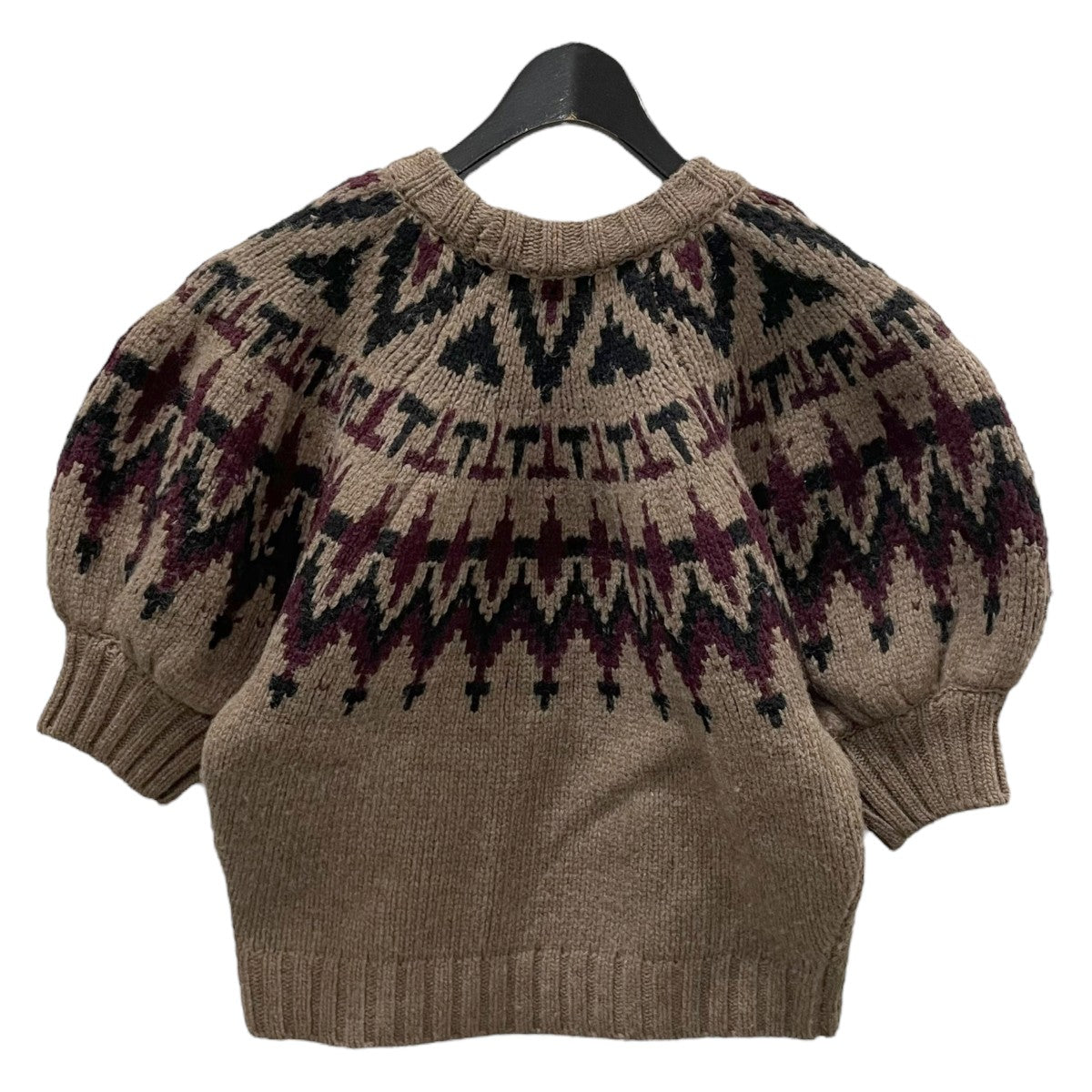 machatt(マチャット) ボリュームスリーブ半袖ニットセーター