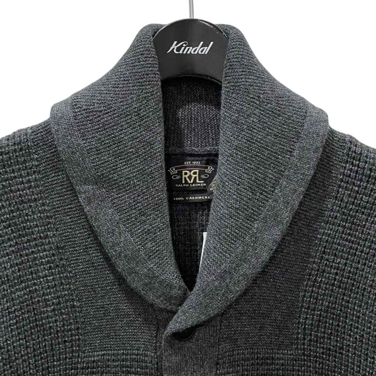 RRL(ダブルアールエル) ショールカラーワッフルニットカシミヤ