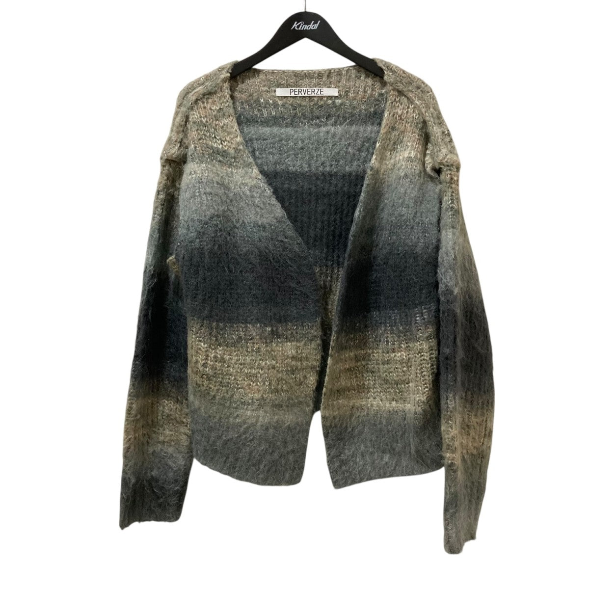 PERVERZE(パーバーズ) Gradient Stripe Wide モヘアカーディガン
