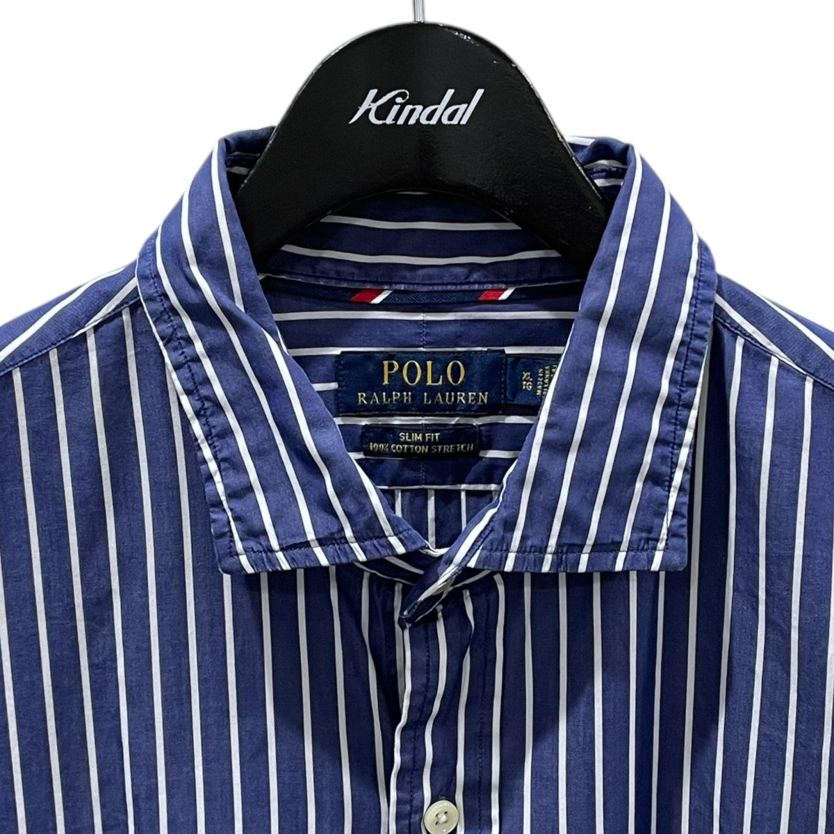 Polo Ralph Lauren ストライプ長袖シャツ 170㎝ 未使用品 コットン ストライプシャツ 長袖 6 紺 白（2024/11/07買取