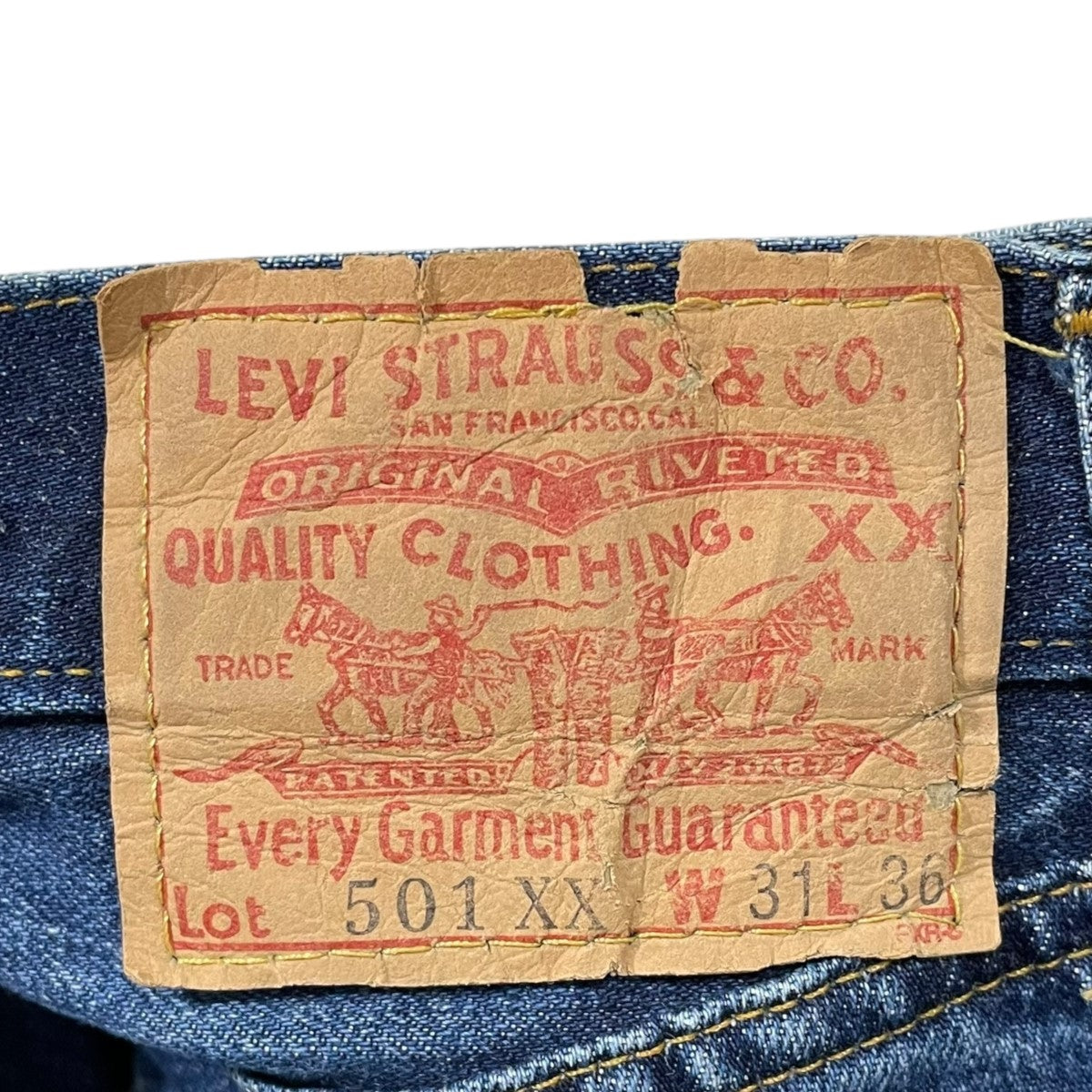 LEVI'S(リーバイス) 98年製 デニムパンツ 501XX 米国製 ボタン裏