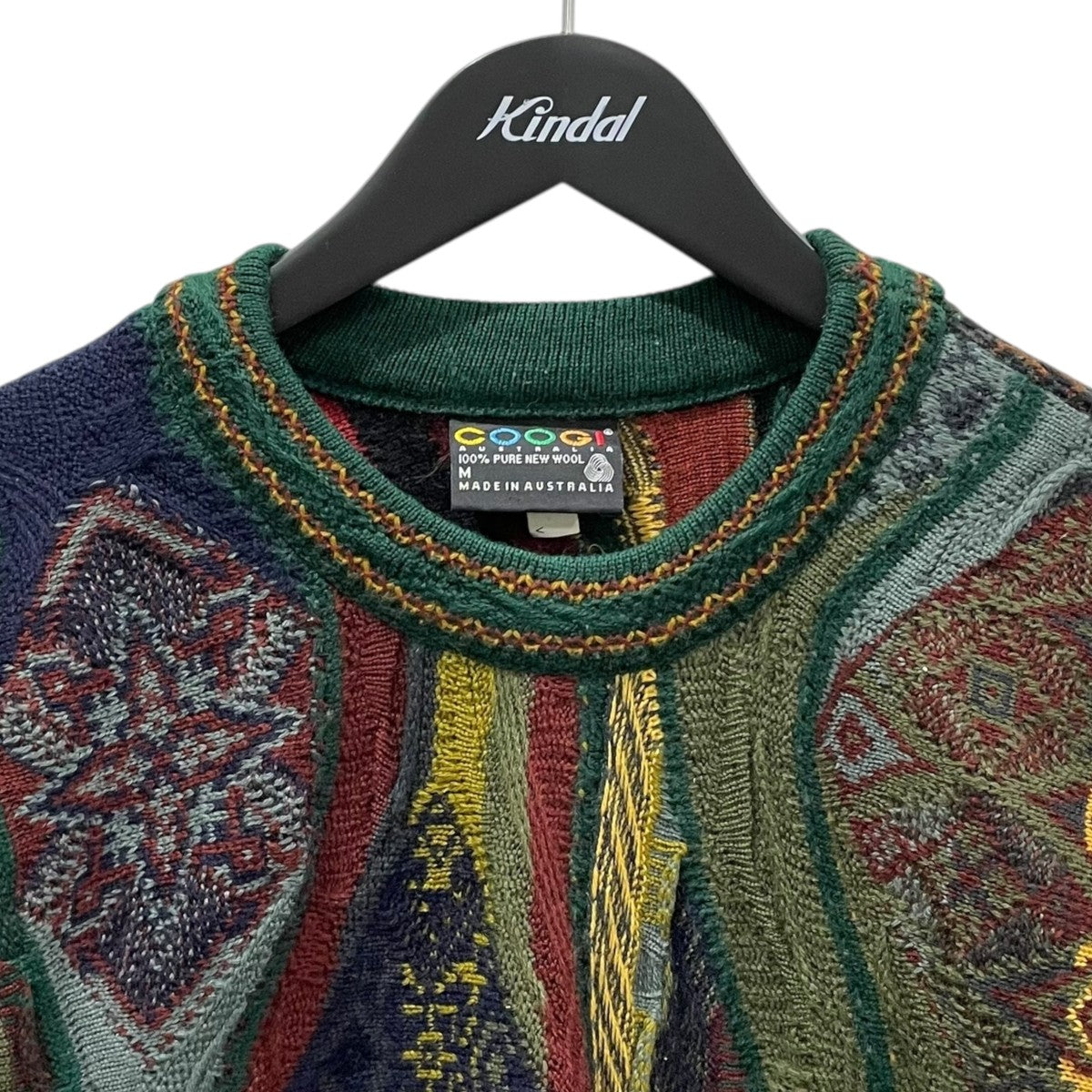 COOGI(クージー) 3Dニットセーター オリーブ・イエロー・バー