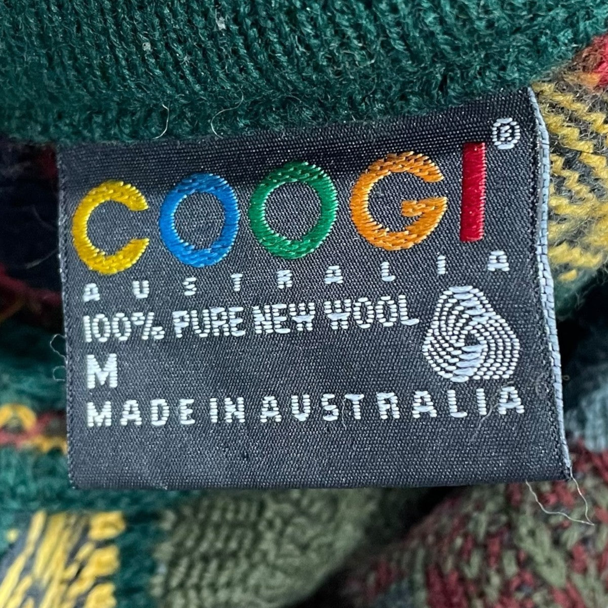 COOGI(クージー) 3Dニットセーター オリーブ・イエロー・バー