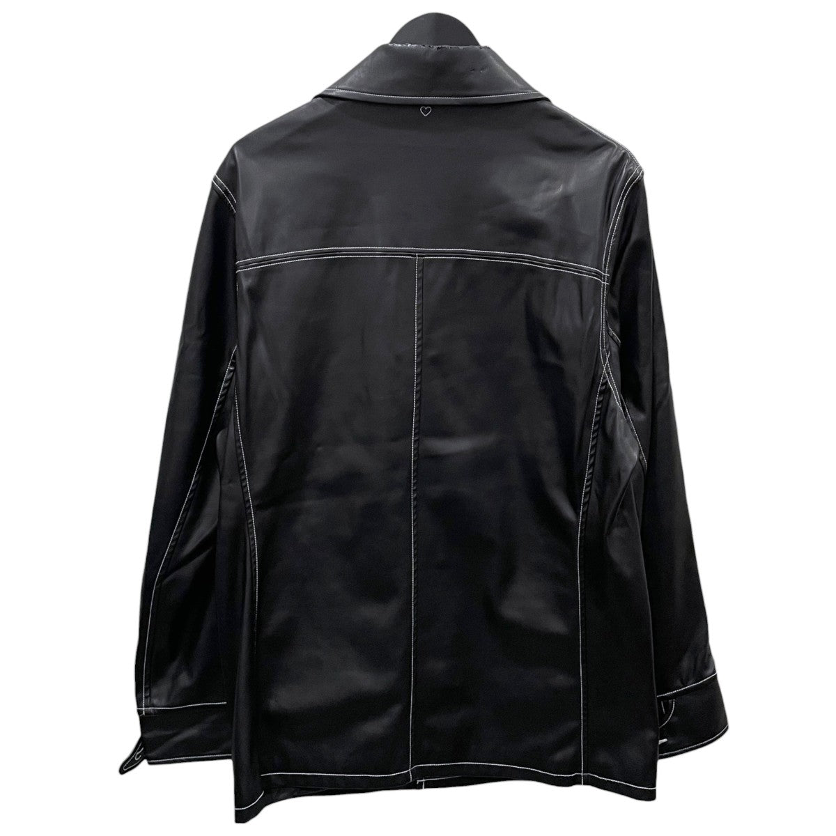 21AW フェイクレザーコート VEGAN LEATHER CAR COAT JACKET ヴィーガンレザー カーコートジャケット LE0121W