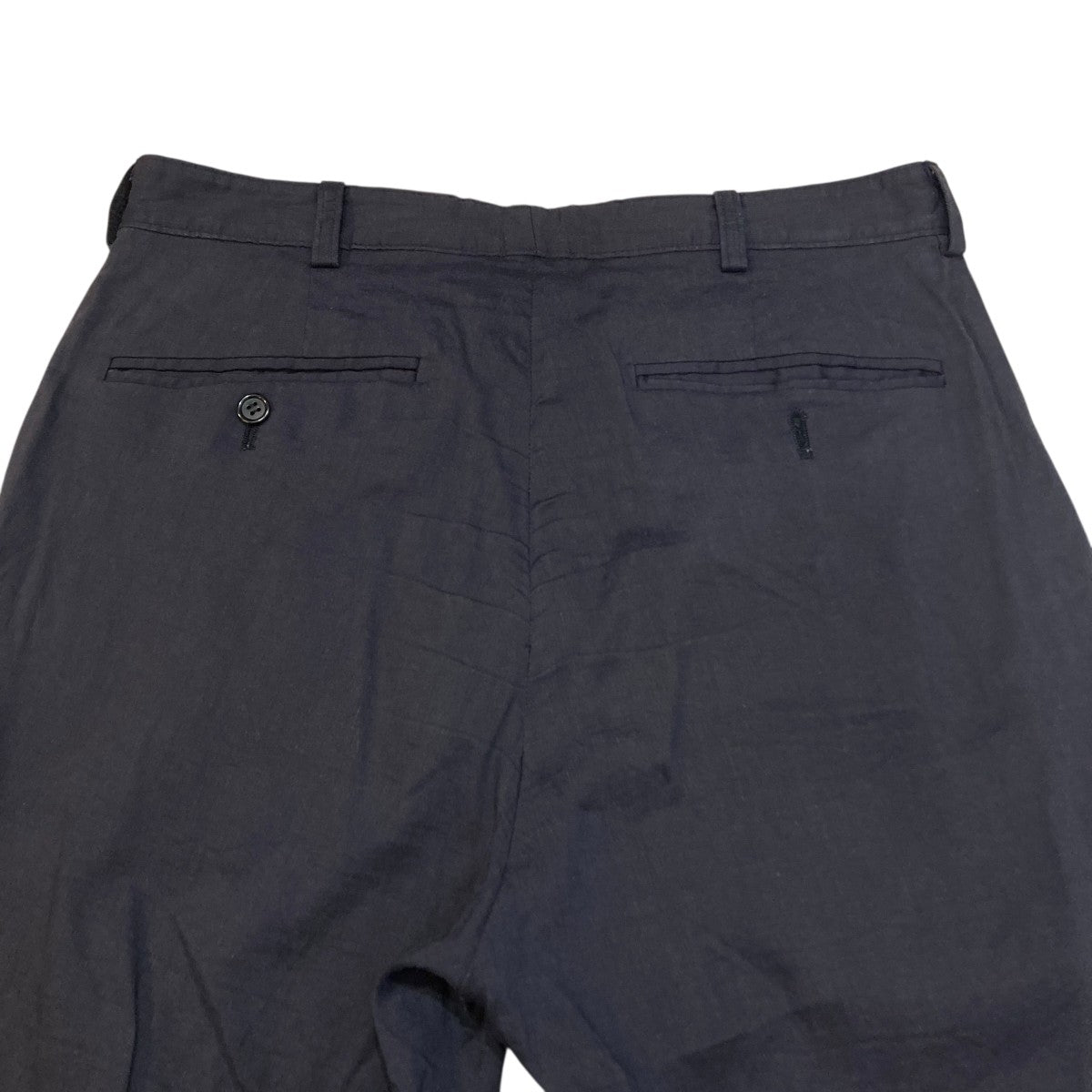 山内 定価66,000円 スラックス　3 山内(ヤマウチ) タックパンツ17s36 17s36 ネイビー サイズ 3｜【公式