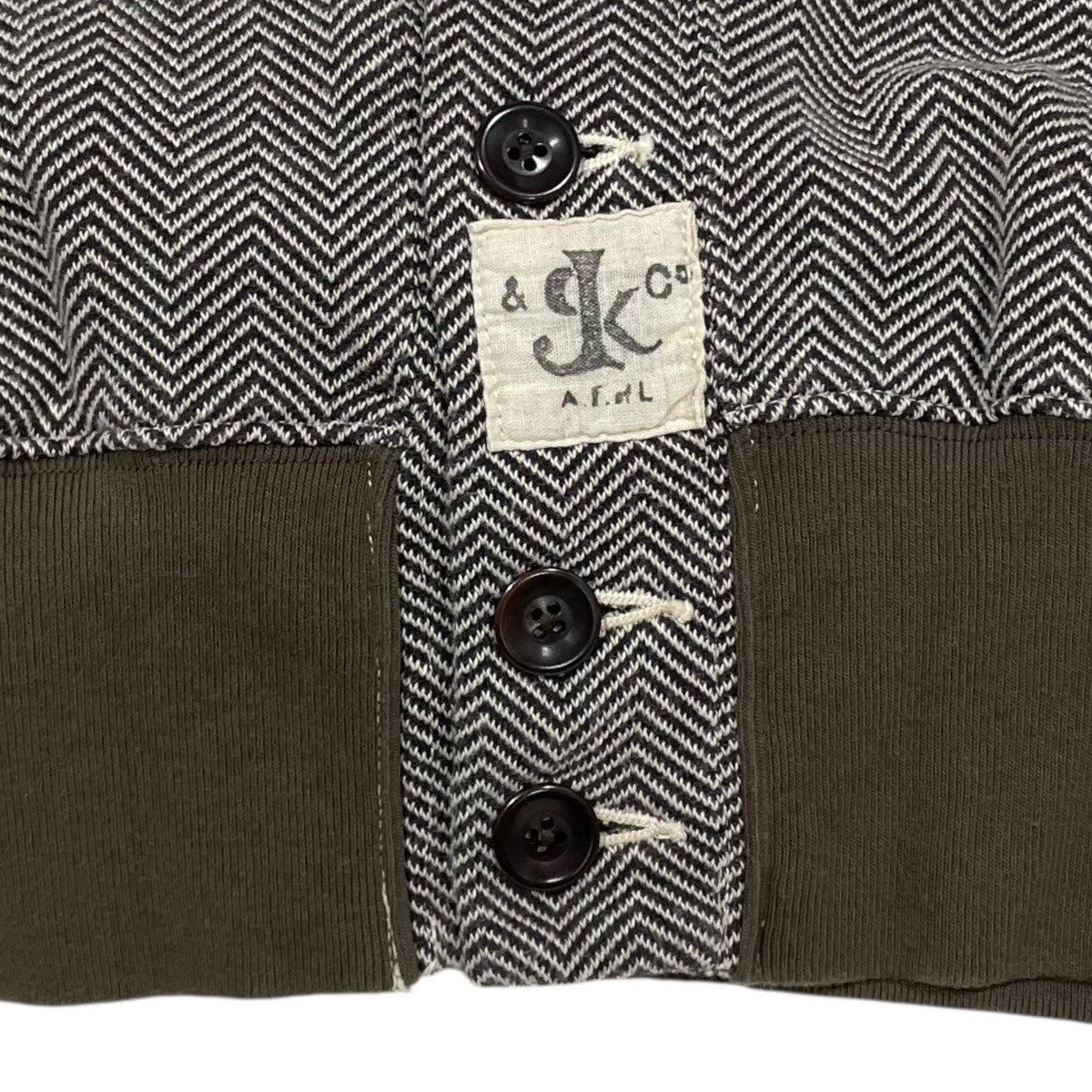 KAPITAL(キャピタル) エルボーパッチ ヘリンボーンショールカラー