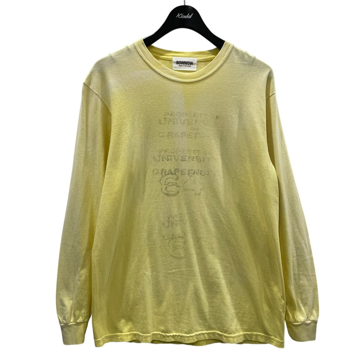 バウワウ×ビームス BOWWOW×BEAMS フェード加工プリントカットソー GRAPEFRUT Long Sleeve グレープフルーツロングスリー BOWWOW×BEAMS フェード加工プリントカットソー GRAPEFRUT Long