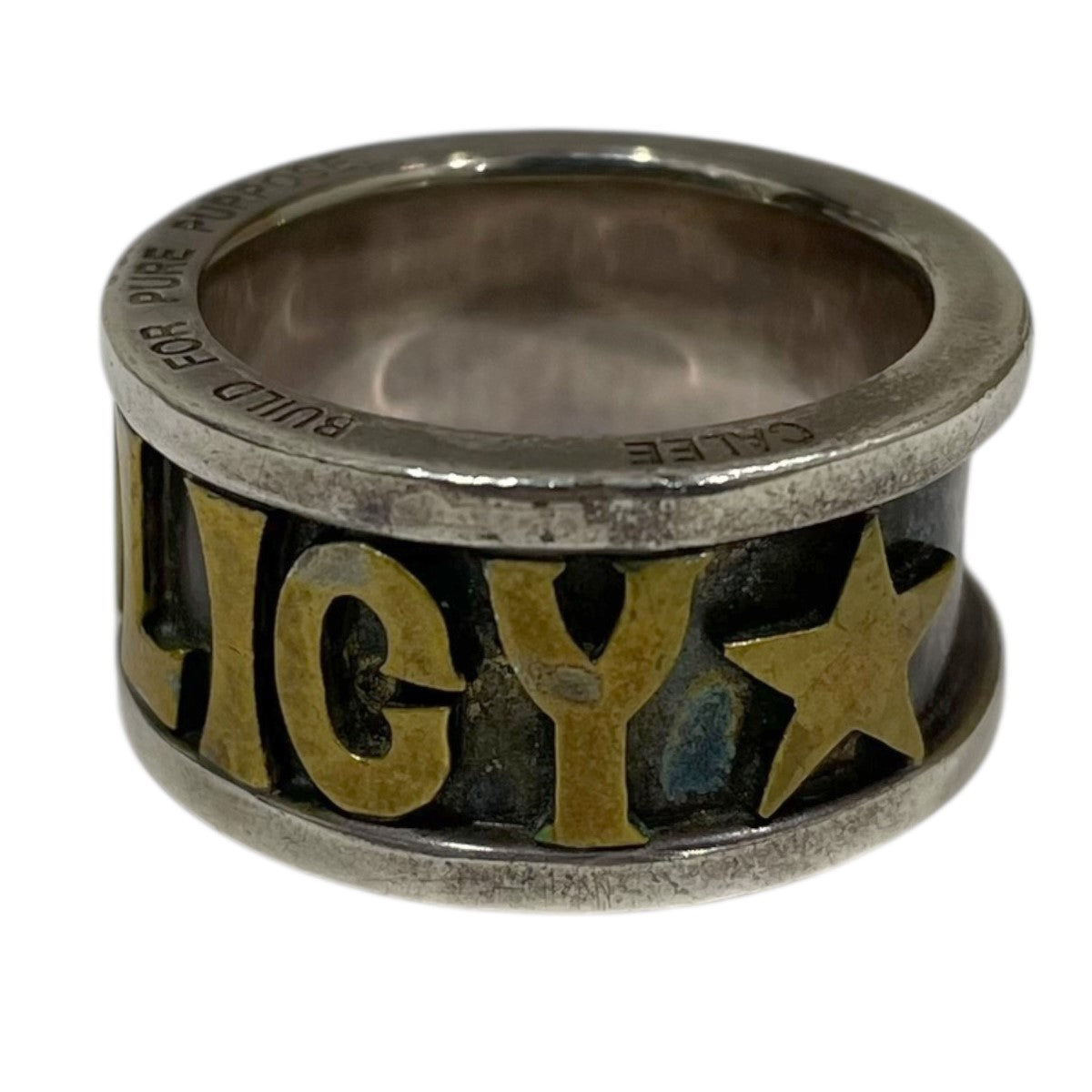 【CALEE】Policy Ring OLD シルバー ポリシーリング 22号 CALEE】Policy Ring OLD シルバー ポリシーリング 22号 - アクセサリー安価