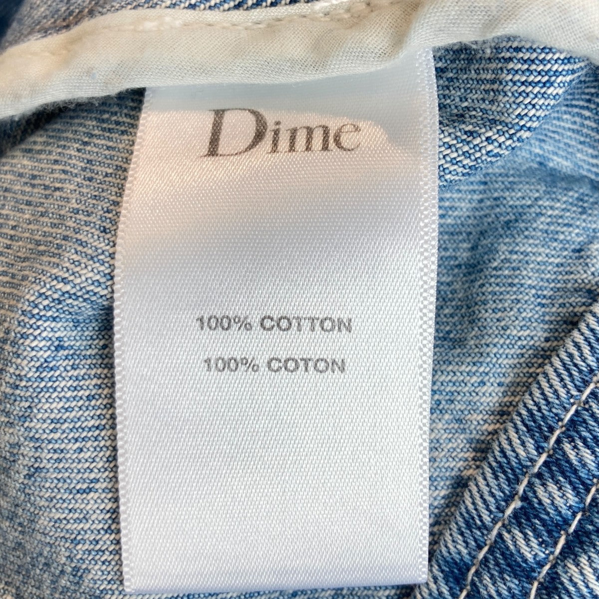 Dime(ダイム) ジップ デニムジャケット インディゴ サイズ XL