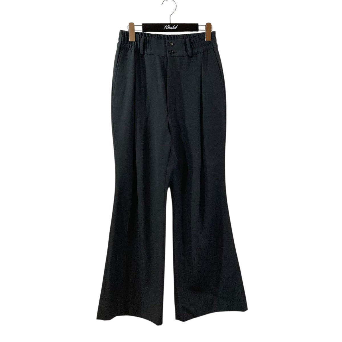 HEAVY WOOL GABARDINE FLARE EASY TROUSERSイージーパンツS121411