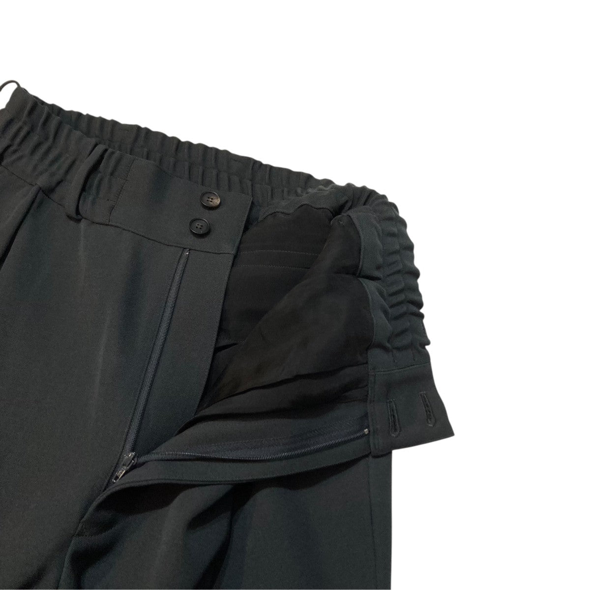 HEAVY WOOL GABARDINE FLARE EASY TROUSERSイージーパンツS121411