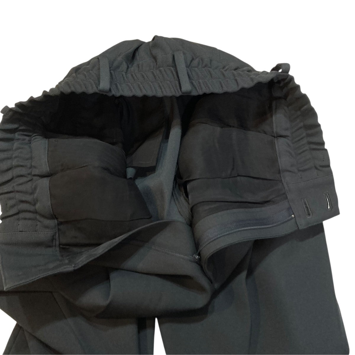 HEAVY WOOL GABARDINE FLARE EASY TROUSERSイージーパンツS121411