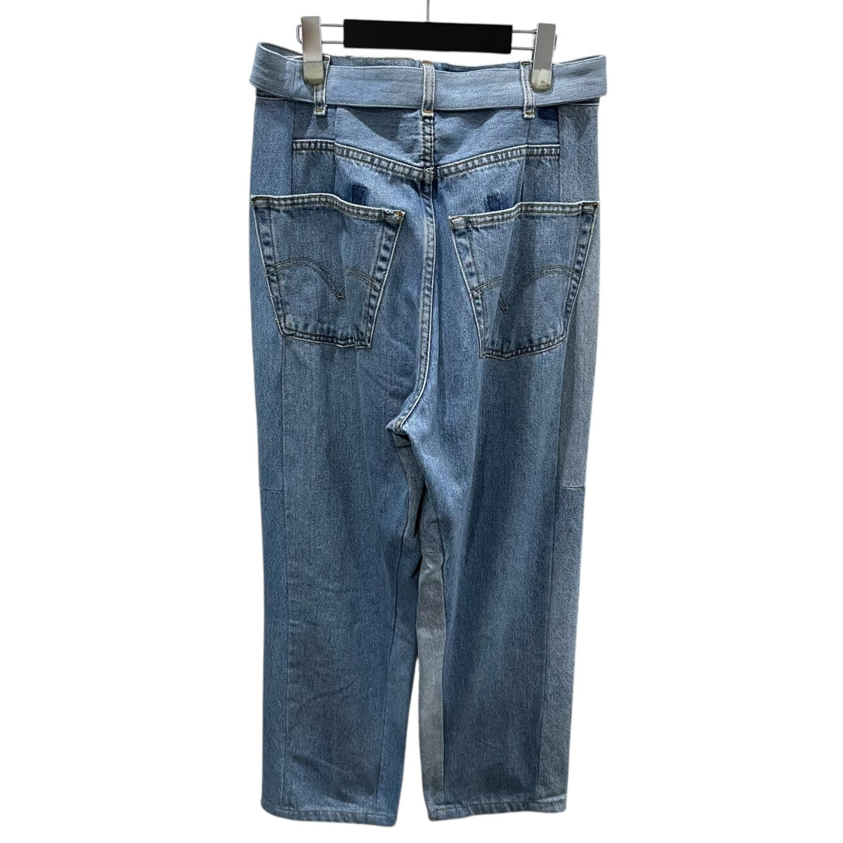 SEEALL(シーオール) ベルト付き再構築バギーデニムパンツ