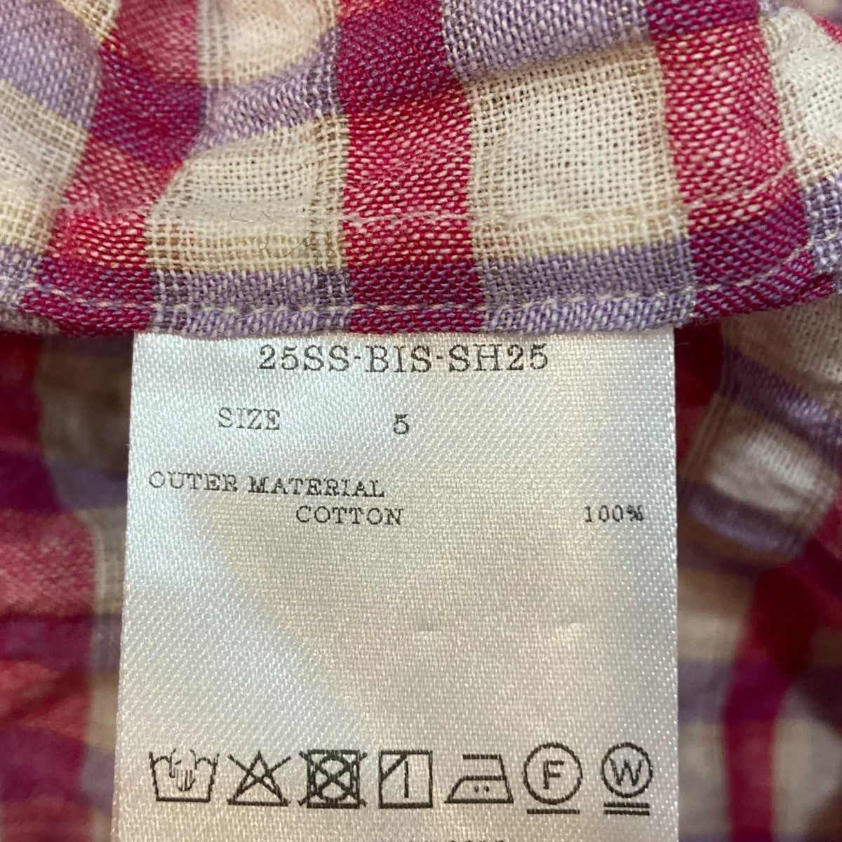 【最終値下】BISOWN ビソウン CHECK G.I. SHIRTS 25SS ビソウン BISOWN 25ss チェックシャツ CHECK G.I. SHIRTS