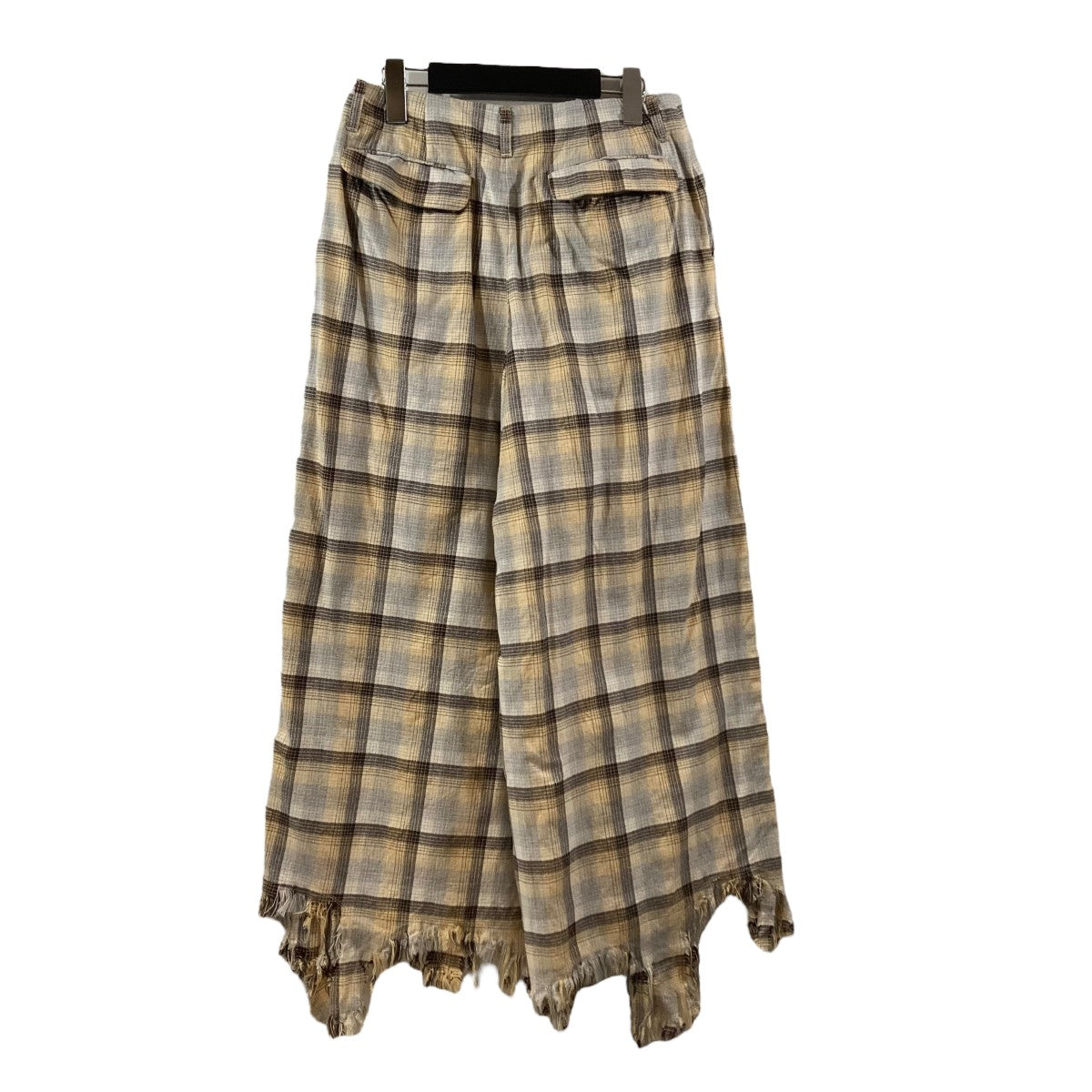 FACETASM(ファセッタズム) FRINGE PANTSチェックパンツCHG-PT