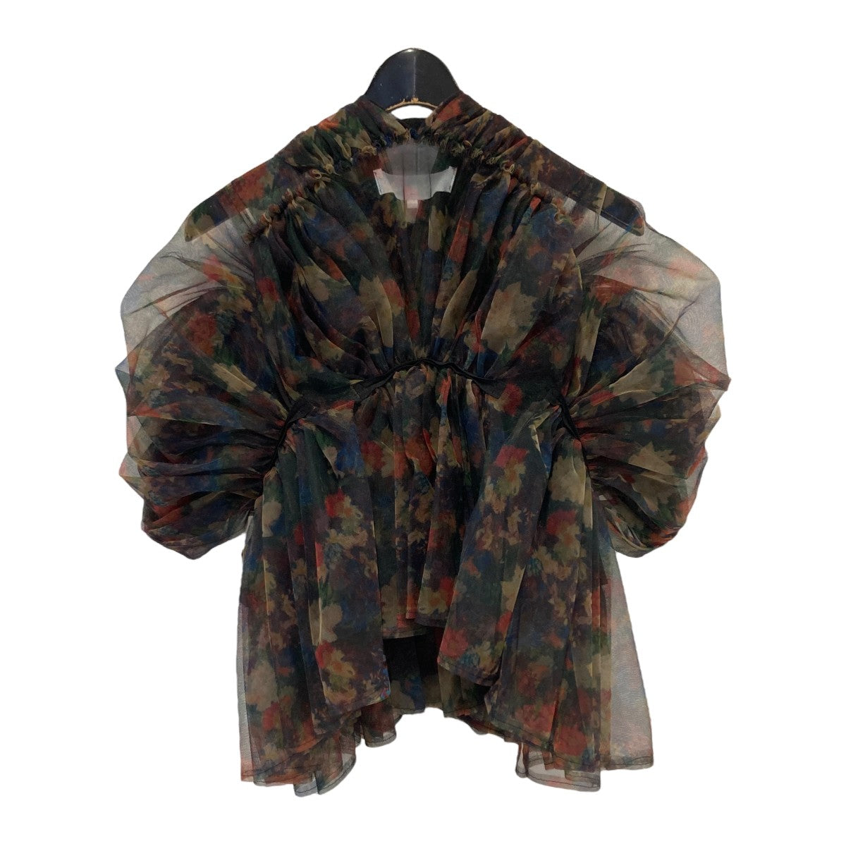 【tricot Comme des Garçons】フローラル中綿変形ポンチョ オンライン アウトレットファッション - 【tricot Comme des