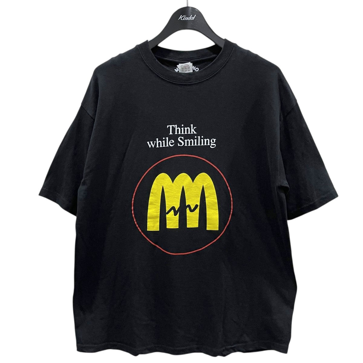 MINNANO プリントTシャツ Think While Smiling 古着・中古-1枚目のアイテム画像