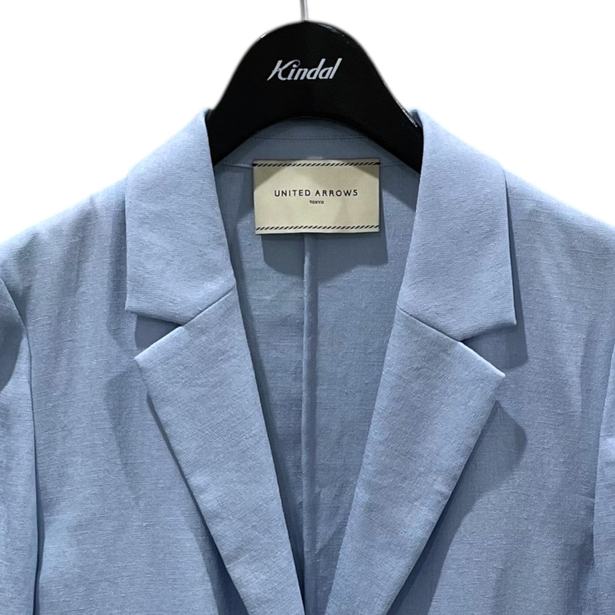 美品 リネン100 イタリア製 テーラードジャケット 青 ユナイテッドアローズ UNITED ARROWS(ユナイテッドアローズ) 1Bジャケット TA／P