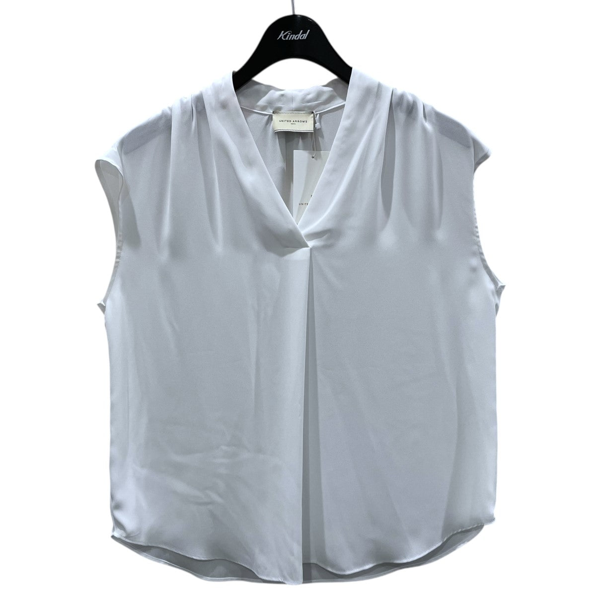 ユナイテッドアローズ UNITED ARROWS プルオーバーノースリーブVネックブラウス 1516-299-1536 ホワイト サイズ：36 UNITED ARROWS(ユナイテッドアローズ) プルオーバーノースリーブ