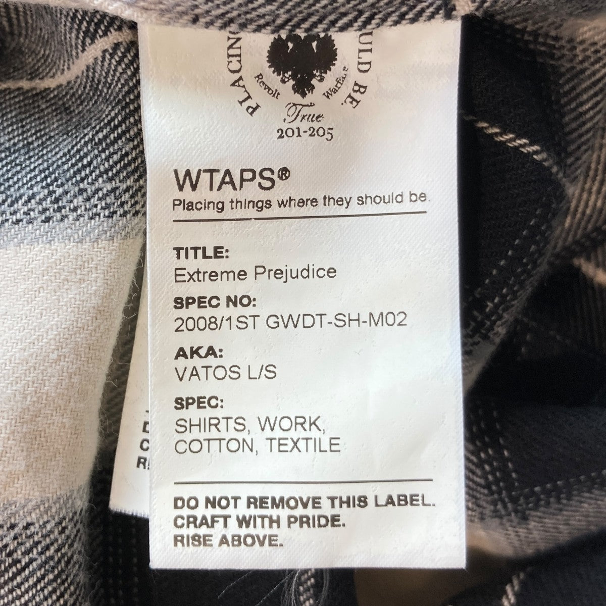 WTAPS(ダブルタップス) 2008チェックネルシャツGWDT-SH-M02 GWDT