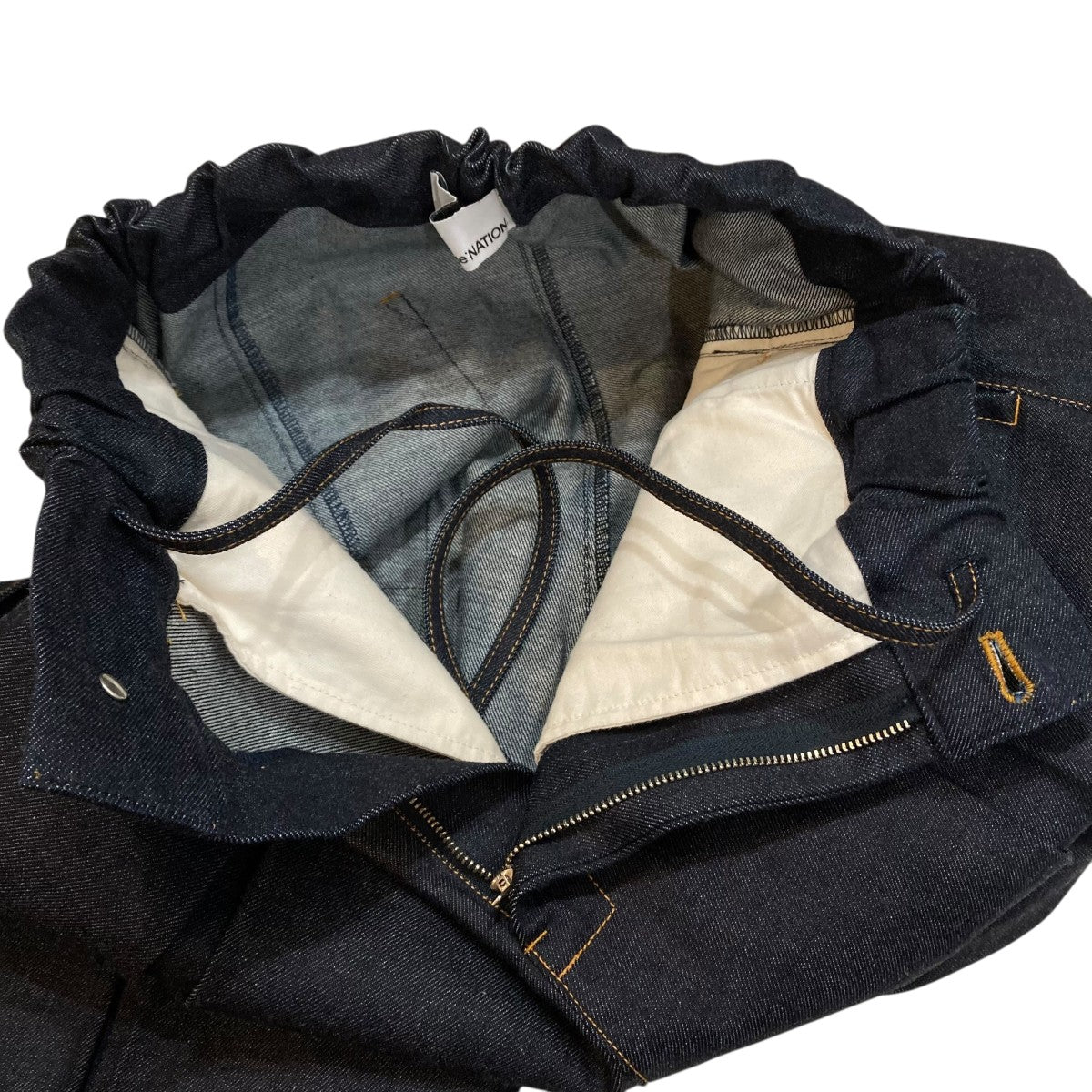 sage NATION(セイジネーション) BOX PLEAT SHORTデニムハーフ