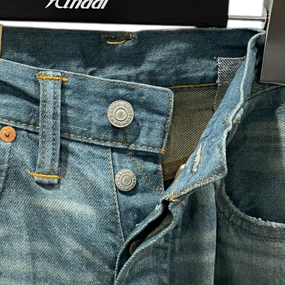 新作人気 RRL(ダブルアールエル) 加工デニムパンツ Plainfield 5-pocket パンツ