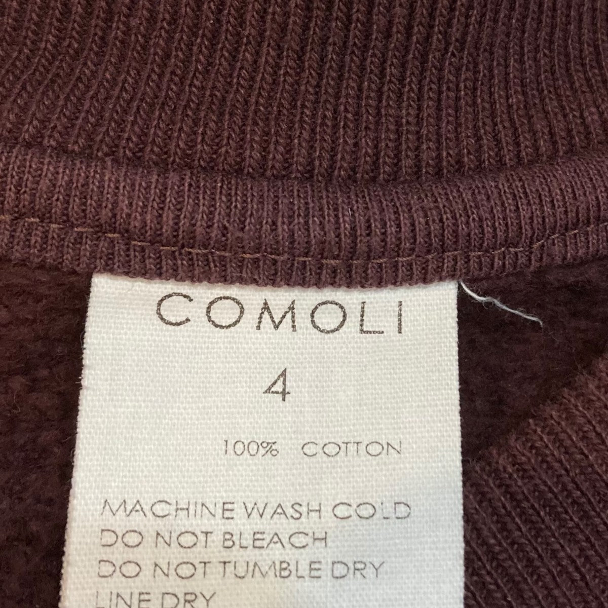 COMOLI コモリ コットン吊裏毛クルーネック Y03-05002 23AW COMOLI(コモリ) 23AWコットン吊裏毛クルーネックY03-05002 Y03-05002