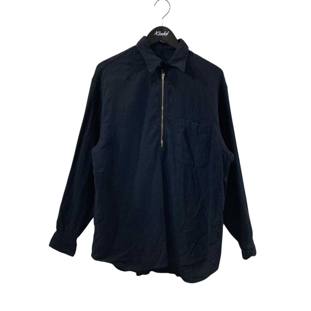 COMOLI(コモリ) 23SS カシミヤ和紙ハーフジップシャツ X01-02006 X01