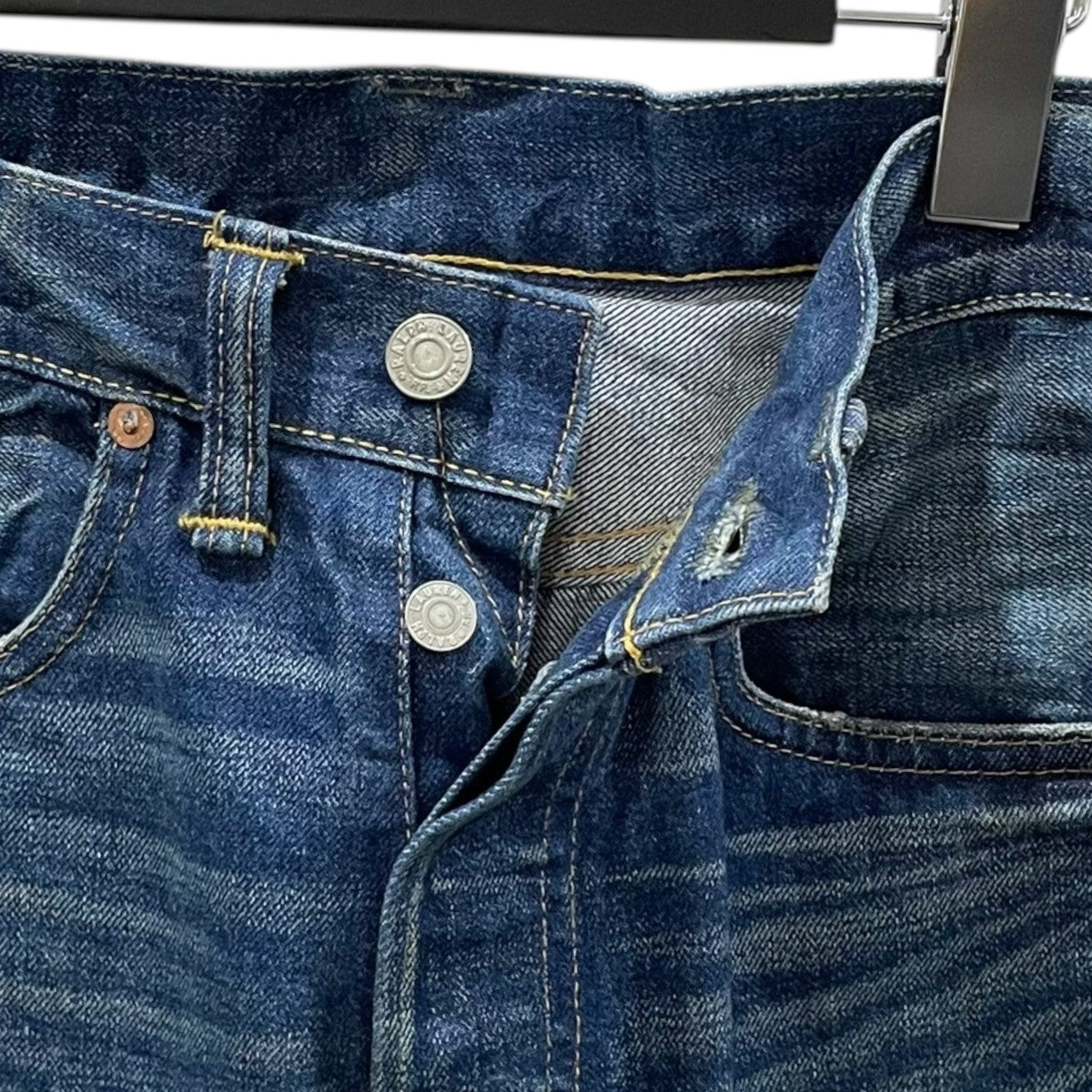 RRL//グランジデニムパンツ/USA製ユーロモデル/刺繍ロゴ/赤耳/32×34 RRL//グランジデニムパンツ/USA製ユーロモデル/刺繍ロゴ/赤耳/32×34