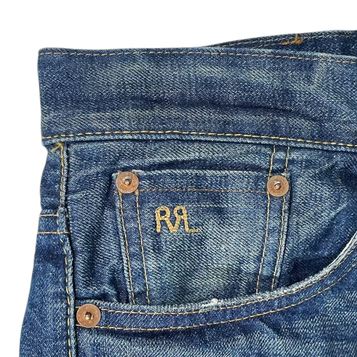 ダブルアールエル　RRL (30) ストレートデニムパンツ　ダメージジーンズ RRL(ダブルアールエル) 加工デニムパンツ VINTAGE 5 POCKET