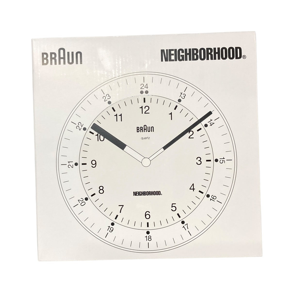 時計 NEIGHBORHOOD BRAUN ネイバーフッド BC06 WHITE NEIGHBORHOOD×BRAUN 25SSNH X BRAUN ． BC06壁掛け時計 ホワイト
