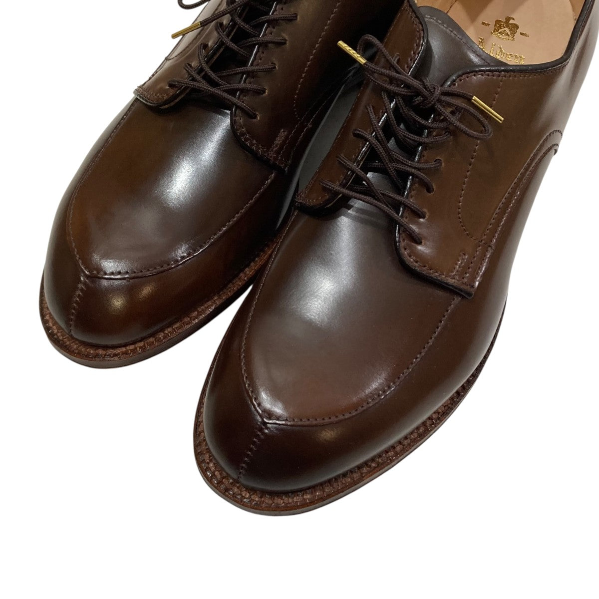 イェテイ】ALDEN ブラウン　vチップ24.5センチ　カーフ ALDEN オールデン 7.5D #N5605 ブラウン Vチップ カーフ