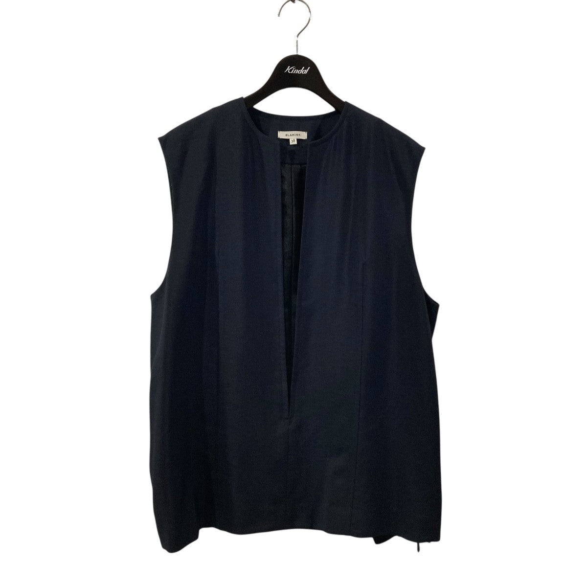 BLAMINK(ブラミンク) ウールモヘヤスリットネックベスト7925-299-0382