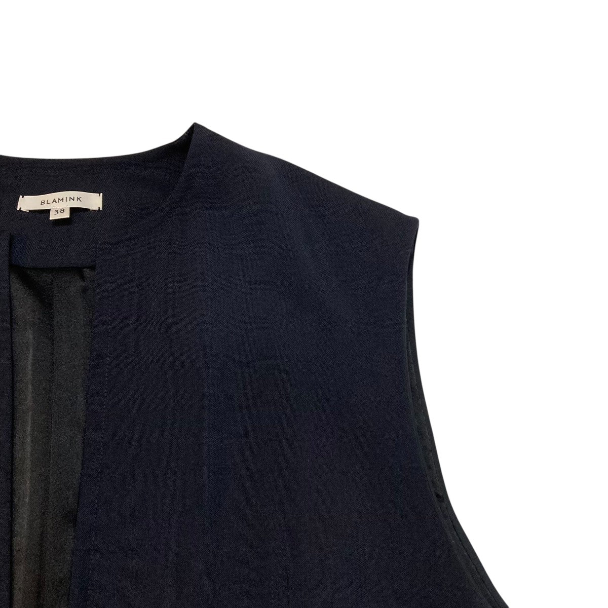 BLAMINK(ブラミンク) ウールモヘヤスリットネックベスト7925-299-0382