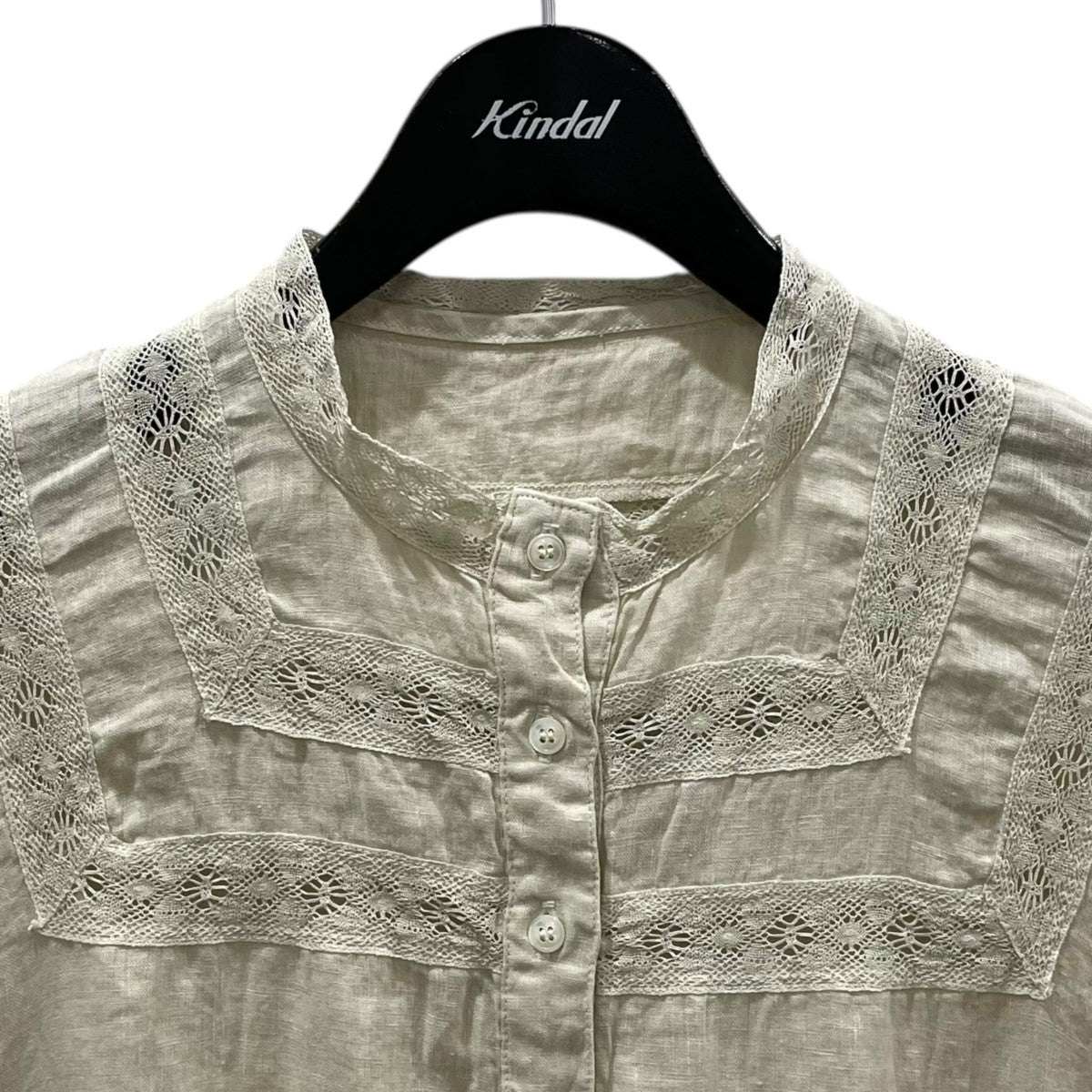 ネストローブ nest Robe リネンレースヘムチュニックブラウス ブラウス 01181-1023-1 ベージュ サイズ：フリーサイズ nest Robe(ネストローブ) リネンレースヘムチュニックブラウス