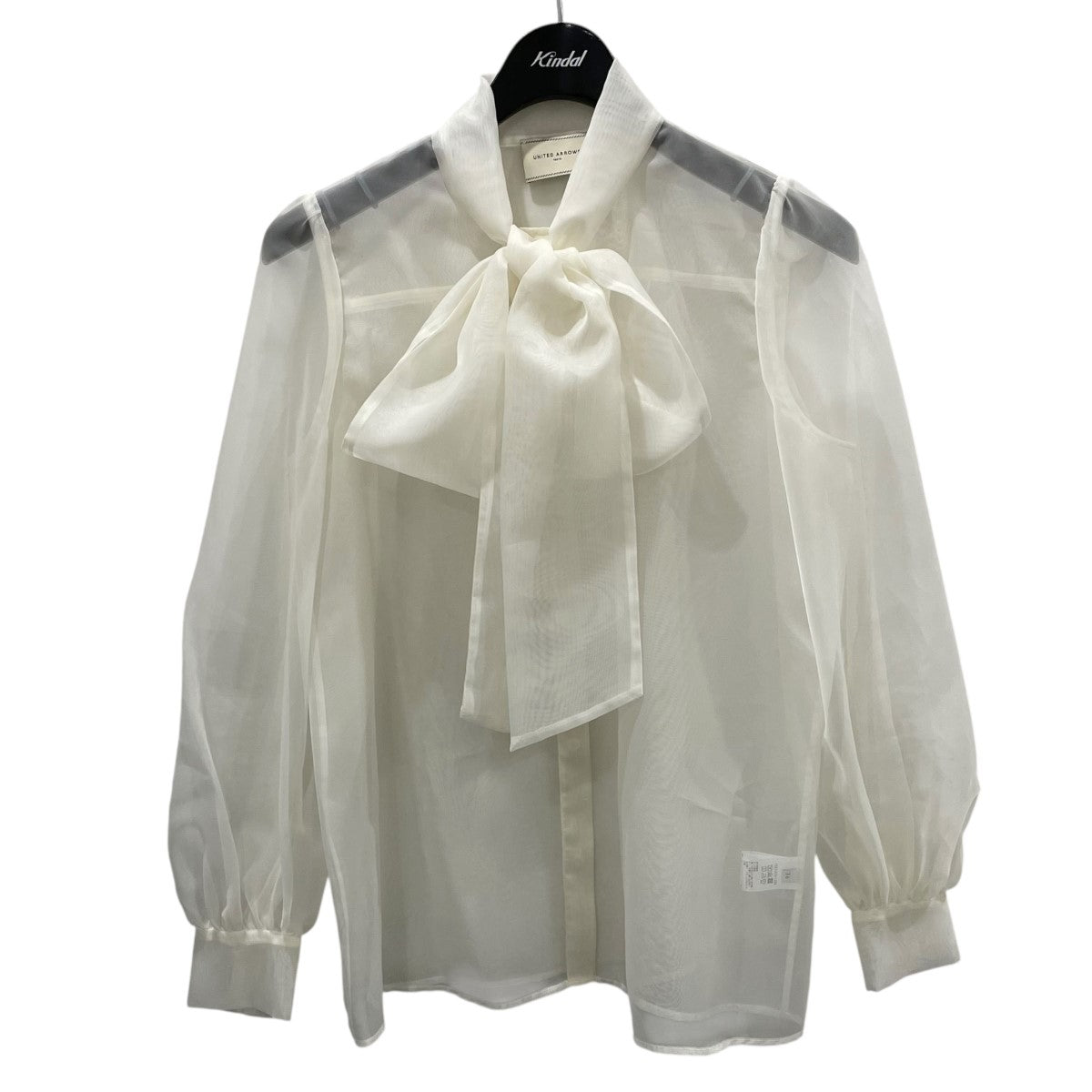 ユナイテッドアローズ UNITED ARROWS オーガンジーリボンボウタイブラウス 1521-215-1439 アイボリー サイズ：36 UNITED ARROWS(ユナイテッドアローズ) オーガンジーリボン