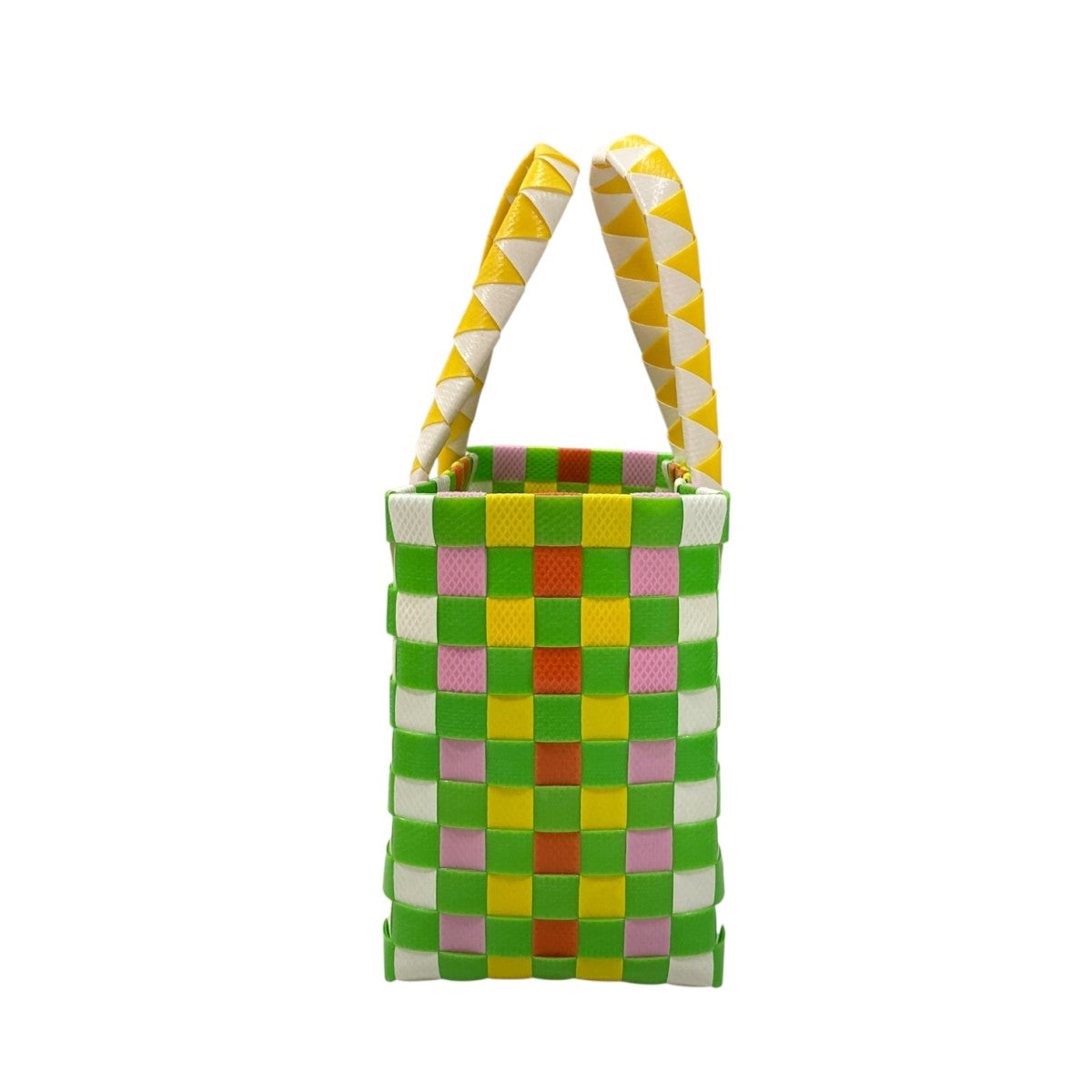 新品未使用☆ MARNI マルニ カゴバッグ メルカドバッグ ロンハーマン 未使用】MARNI マルニ ハンドバッグ 籠バッグ ブルー×ホワイト
