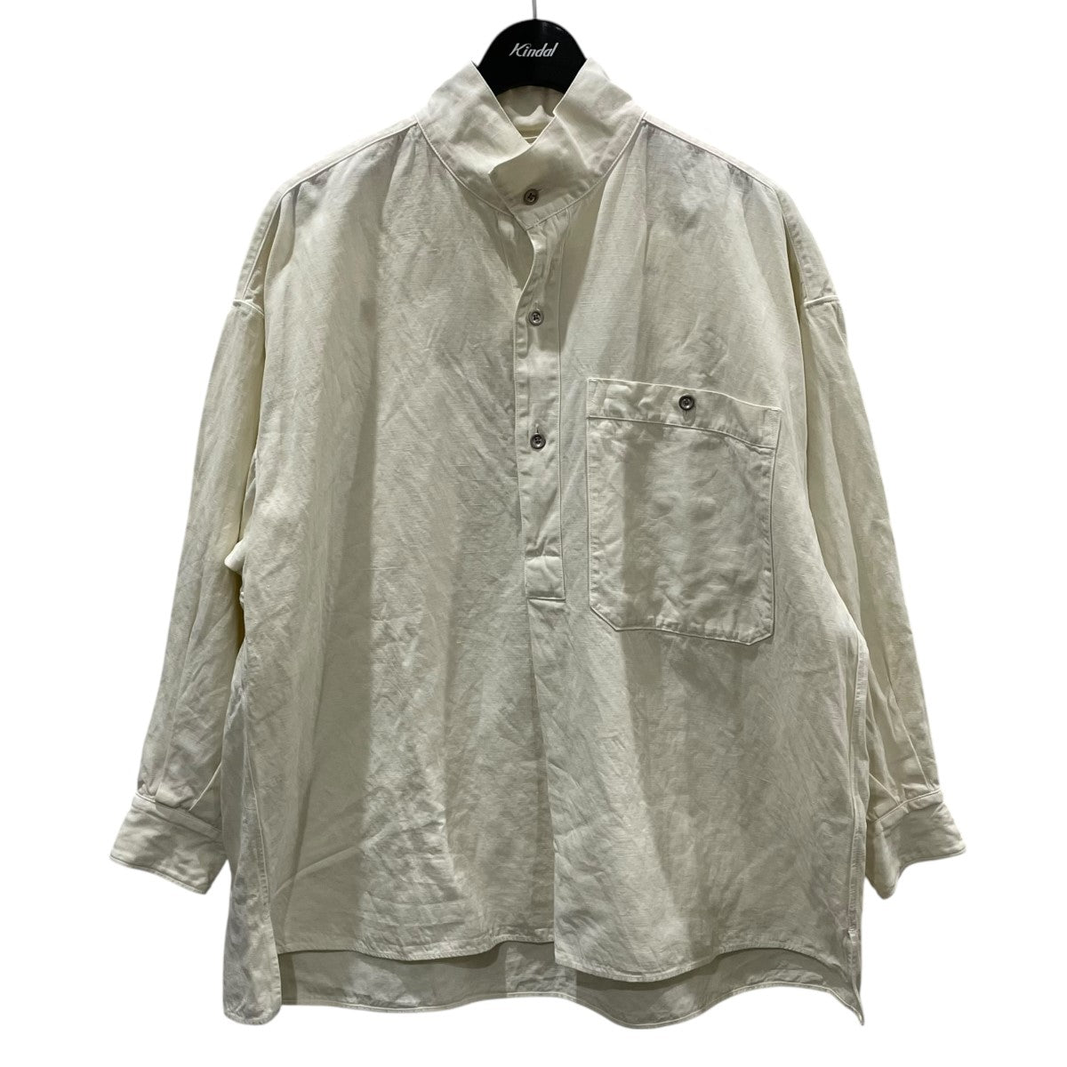 25SS プルオーバーシャツ Standcollar Smock Finx Linen Voile Gabardine スタンドカラースモック フィンクスリネンボイルギャバジン KS25SSH01