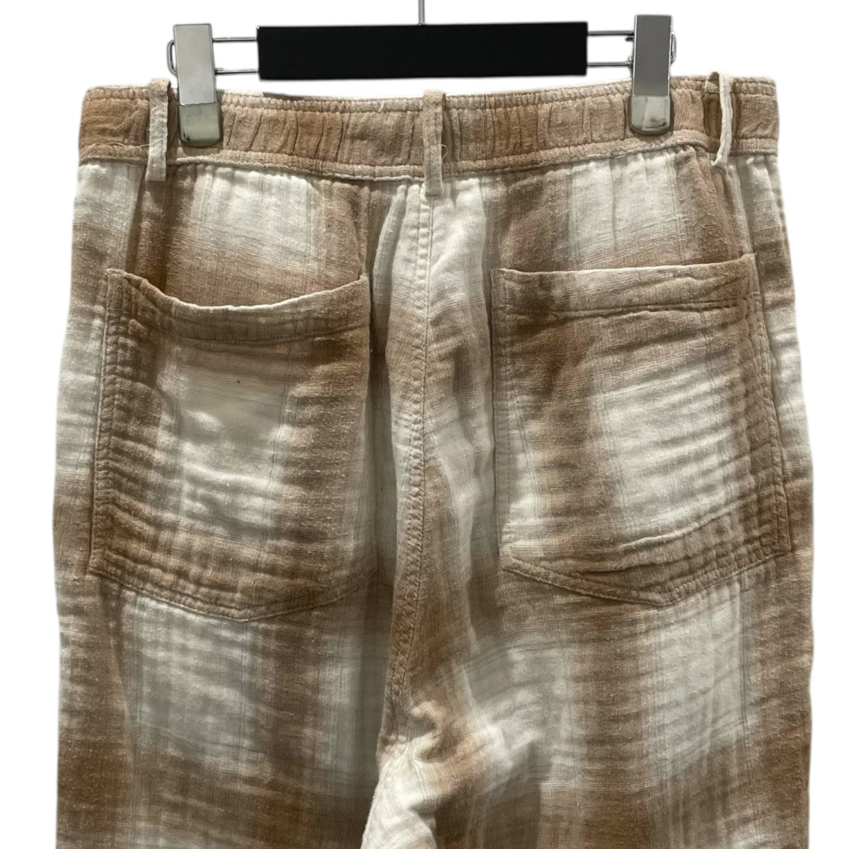SEVEN BY SEVEN チェック柄パンツ TRIPLE GAUZE CHECK EASY TROUSERS Unstained organic cotton トリプルガーゼ イージートラウザーズ 800-4140064 古着・中古-4枚目のアイテム画像