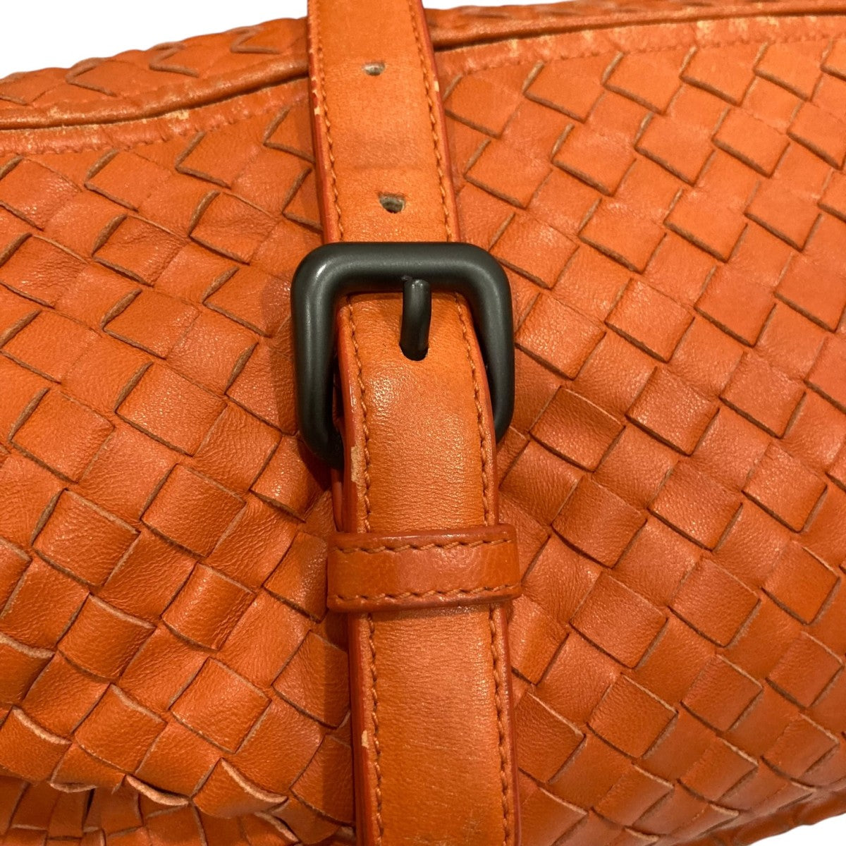 希少色✨ボッテガヴェネタ　マネークリップ　イントレチャート　オレンジ　レザー ♢BOTTEGA VENETA♢イントレチャートマネークリップ☆ (BOTTEGA