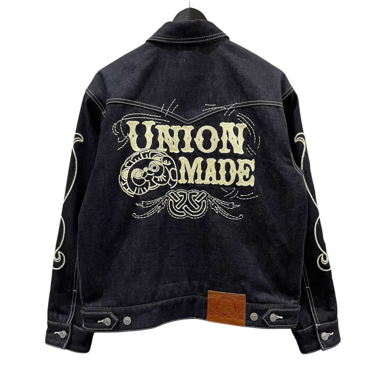 EVISU 中綿デニムジャケット Western Style and Logo Embroidery Denim Jacket 2EAHTM4DJ1011RXDQ 古着・中古-2枚目のアイテム画像