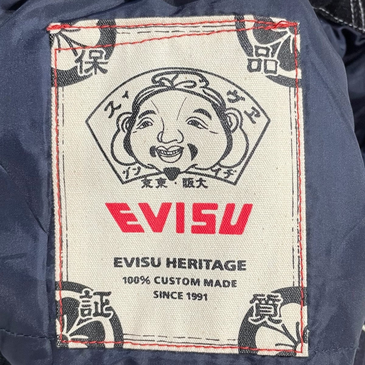 EVISU 中綿デニムジャケット Western Style and Logo Embroidery Denim Jacket 2EAHTM4DJ1011RXDQ 古着・中古-7枚目のアイテム画像