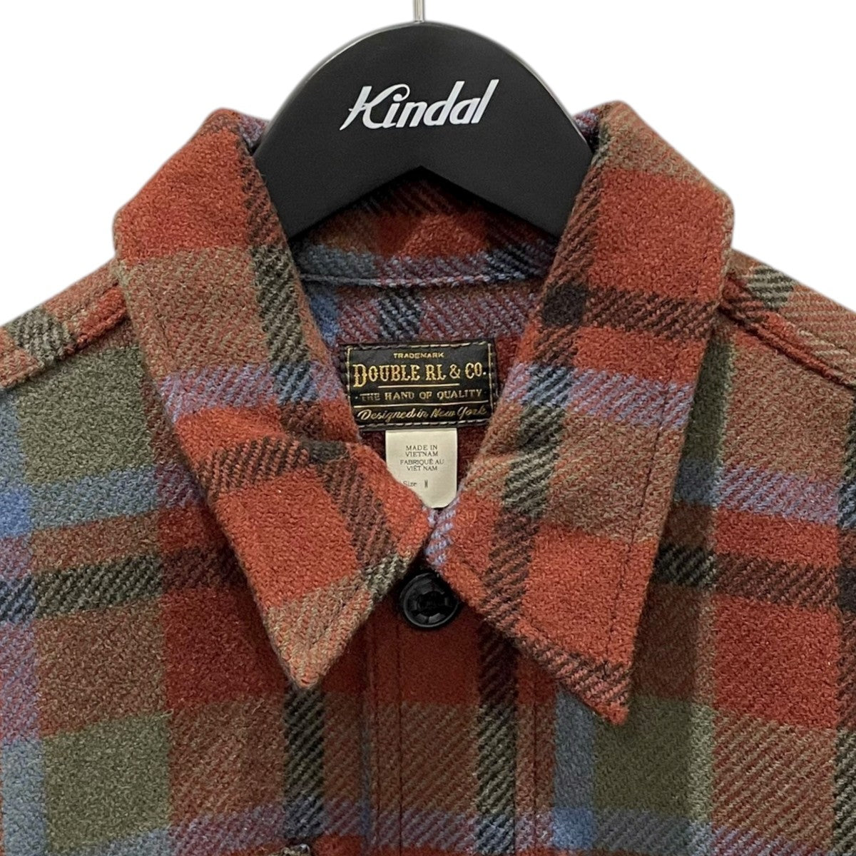 チェック柄シャツジャケット Plaid Wool Twill Shirt Jacket - Maroon Plaid プレイドウールツイルシャツジャケット マルーンプレイド 782959734001