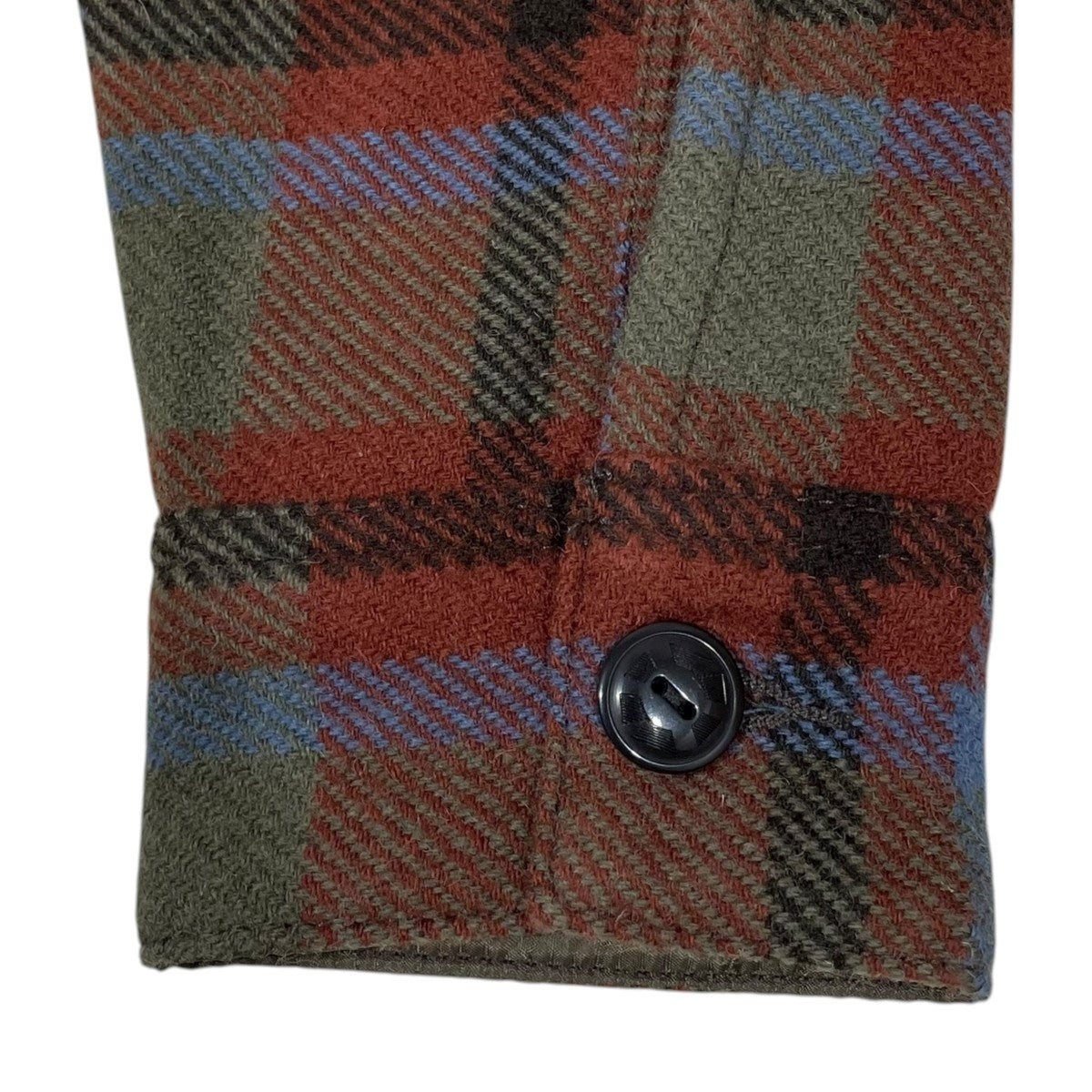 チェック柄シャツジャケット Plaid Wool Twill Shirt Jacket - Maroon Plaid プレイドウールツイルシャツジャケット マルーンプレイド 782959734001