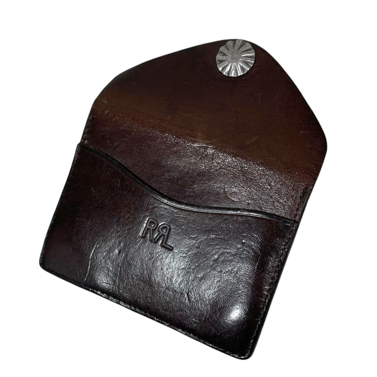 【極美品】RRL ダブルアールエル コンチョ レザー カードケース 名刺入れ 極美品】RRL ダブルアールエル コンチョ レザー カードケース